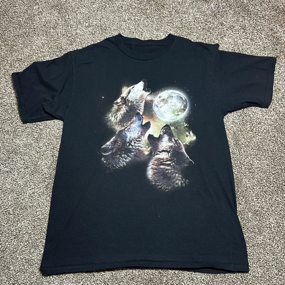 None Other - Wolf pack t-shirt black no size tag fits like a mens small - feels like cotton